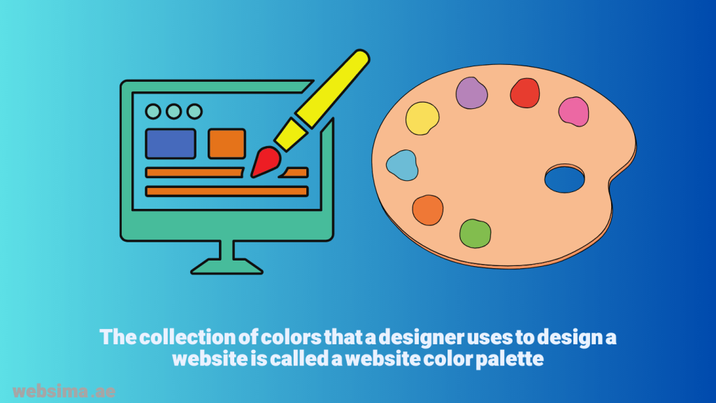 Color palette is the range of colors that are used to design a website
