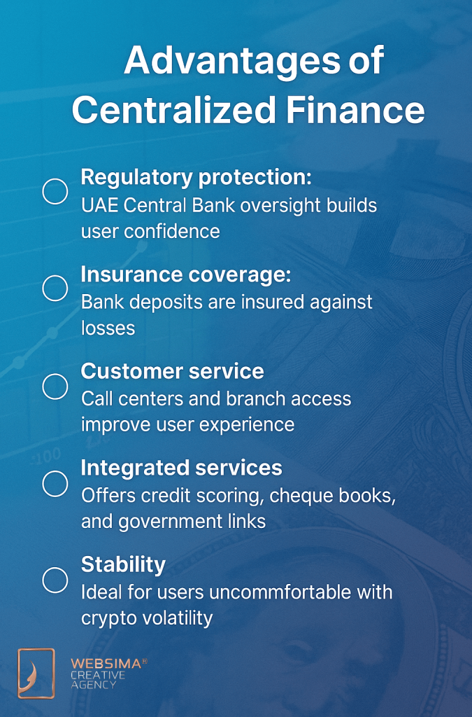 Centralized vs Decentralized finance in UAE: advantages of Centralized Finance
